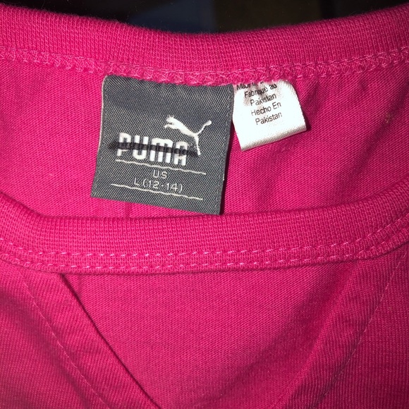 Puma Girls Top with Sparkle Puma and Side Tie - Picture 5 of 5